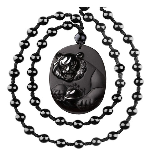 C1lint7785631 Collar Con Colgante De Obsidiana Natural China