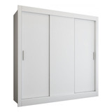 Guarda-roupa Casal Flórida 3 Portas De Correr Branco Fosco