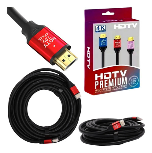 Cable Hdmi 4k Ultra Hd 10 Metros 2.0 60hz Premiun 