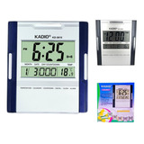 Reloj Digital De Pared Cuadrado Kadio Kd-3810 Gris