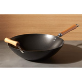 Sartén Wok Fierro 32x10 Cm Mango Madera/s.o.s.cocina