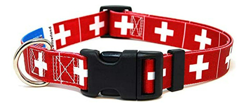 Collar De Perro Patriapet Con La Bandera De Suiza | Grande P