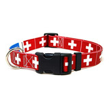 Collar De Perro Patriapet Con La Bandera De Suiza | Grande P