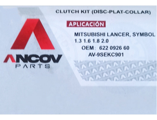 Kit Clutch Ancov Mitsubishi Eclipse Galant Lancer Signo Foto 6