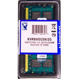 Memória Kingston Ddr2 2gb  800 E 667  Mhz Notebook 16 Chips