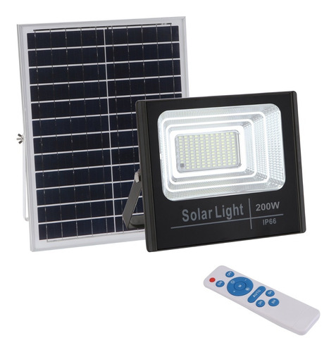 Lámpara Solar Led 200w + Panel Control Remoto