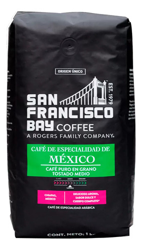 Café En Grano Orgánico Único San Francisco Bay Coffee 1 Kg