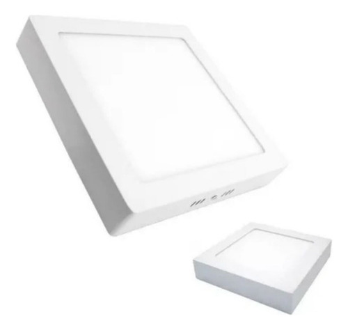 Plafon Luminaria Panel Led 24w Cuadrado Sobreponer Luz Blanc