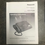 Tampa Manual  E Guia Do Papel Fax Panasonic Kx-f230 