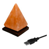 Lampara Usb Piramide De Sal Del Himalaya