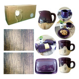 Set Desayuno Taza Cerámica Box Regalo Artesanal Kit Kvjv149