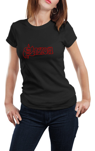 Camiseta Babylook Show Banda Saxon Turne 2023 Heavy Metal 2