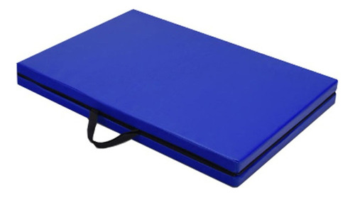 Colchoneta Gym Alta Densidad Plegable De 100cm X 40cm X 4cm Color Azul