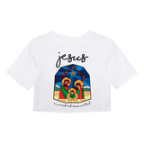 Cropped Infantil Cr1 Feliz Natal Jesus Presepio Mangedoura I