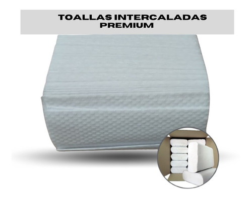 Toalla Intercalada Blanca Premium 20x24cm Excelente Calidad