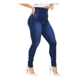 Calça Jeans Cos Alto Destroyer Levanta Bumbum Com Laycra