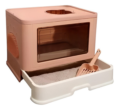 Caja Arenero Gato Rosa + Pala 