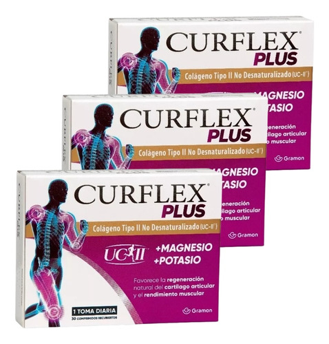 3un Suplemento En Comprimidos Curflex Plus Caja 30un