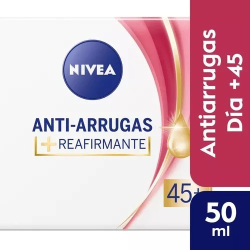 Crema Facial Reafirmante Nivea Antiarrugas 45+ X 50 Ml X 3 U