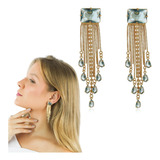 Brinco Franja Semijoias Ear Cuff Banhado Ouro Ear Jacket