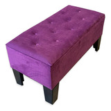 Banqueta Baul Hvm Morado Felpa