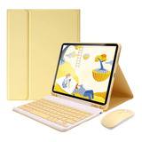 Funda C/teclado Anmengxinling iPad 9g/8-7g 10.2 Yellow