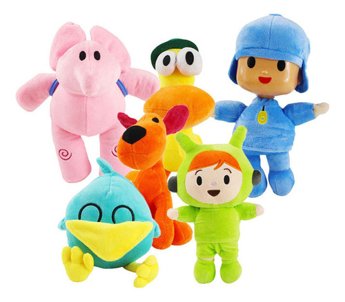 A 6 Piezas Pocoyo Elly Pato Muñeco De Peluche Juguete Regalo