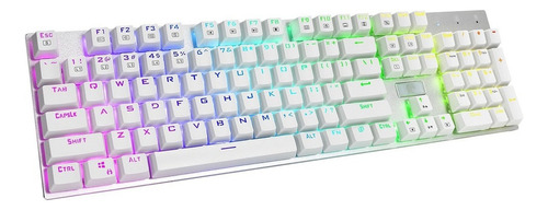 Teclado Gamer Outemu Qwerty Con Luz Rgb Blanco