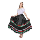 Vestido D Princesa Tradicional Mexicano Para Mujer Halloween