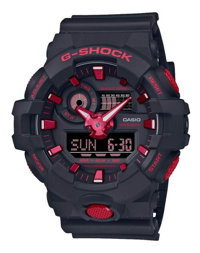 Relógio Casio G-shock Masculino Ga-700bnr-1adr Ignite Red