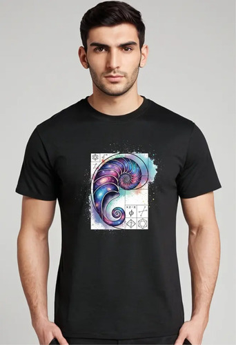 Playera Proporción Áurea Fibonacci Galaxia Estilo Aesthetic