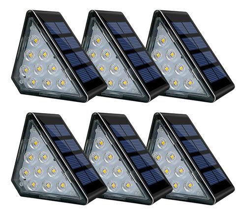 6 Piezas Montado Al Aire Libre Escalera Luz Solar Led Luz