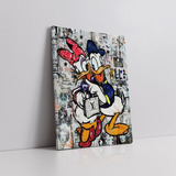 El Pato Donald Y Daisy Art. Cuadro Moderno En Tela Canvas 