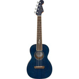 Fender Dhani Harrison Ukulele Tenor, Diapasón De Nogal, Azul