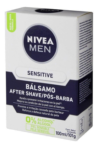 Kit Com 03 Pós Barba Nivea For Men Bálsamo Sensitive - 100ml