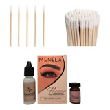 Kit Henna Menela Sobrancelha E 100 Aplicador De Rena Algodão