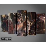 5 Cuadros En Canvas Albedo 100x56 Colorido Overlord Anime 