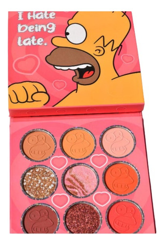 Paleta De 9  Sombras Maquillaje Simpson Ultramo 