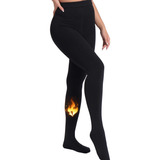 Medias Termicas Mujer Leggins Afelpados Transparentes 2pcs