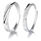 Anillos Parejas Ajustables Amor Ilusiones Plata 925