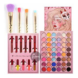 Maquillaje Infantil Maleta 60 Tonos+set De Brochas Unicornio