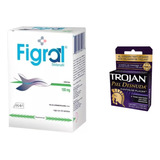Paquete Figral Sildenafil 100 Mg 20 Tabs + Caja 3 Condones 