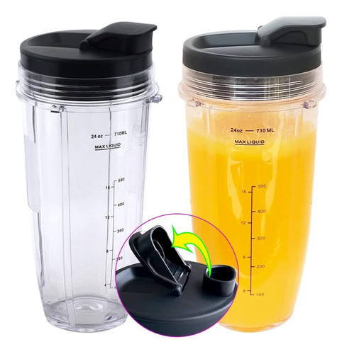 Vaso De Batidora Nutri Ninja De 24 Oz De Repuesto Con Sip &