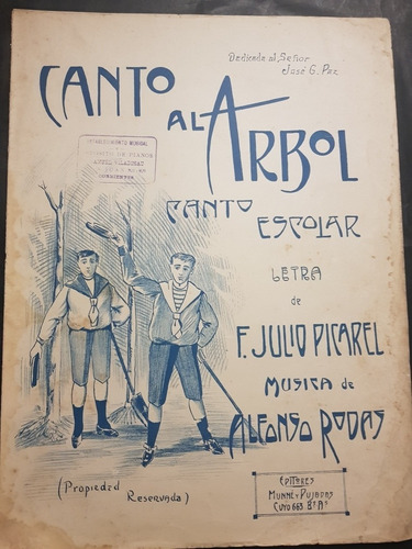 Canto Al Arbol. Alfonso Rodas. Antigua Partitura. 51710