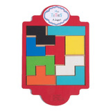 Rompecabezas De Formas Juego De Ingenio Mini Tetris Madera