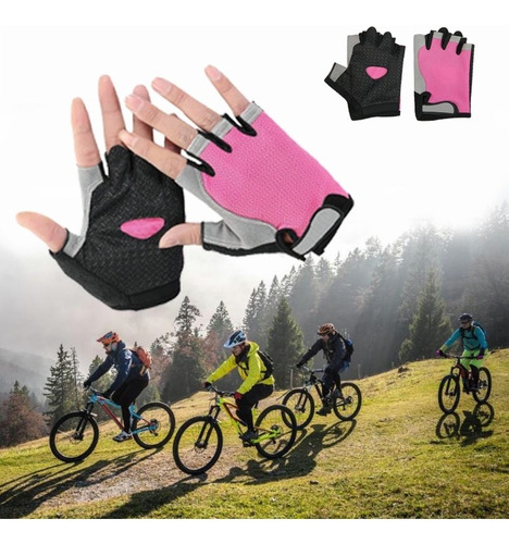 Guantes Medio Dedo Gel Moke Ciclismo Bicicleta Senderismo