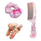 Kit De Belleza My Melody Peine + Scrunchie + Pinza P Cabello