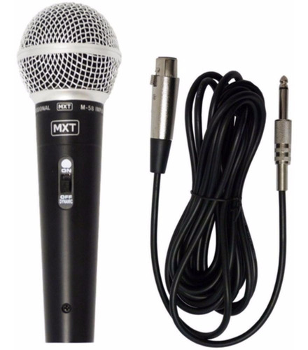 Microfone Profissional Mxt Sm58 M-58 Com Cabo 3 Metros
