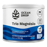 Trio Magnesio 720mg 60 Caps - Ocean Drop Sabor Sem Sabor