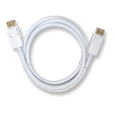 Cable Displayport Macho-macho 1,8 Mts 1,2v 4k Blanco